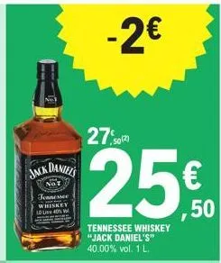 jack daniels  not  tennessee whiskey adli 40 v  50(2)  25€  ,50  -2€  tennessee whiskey "jack daniel's" 40.00% vol. 1 l. 