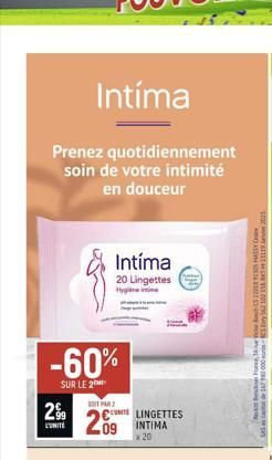 lingettes Intima