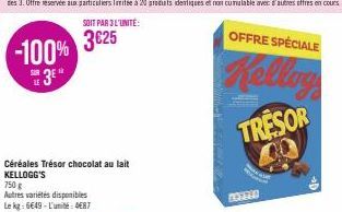 chocolat au lait Kellogg's