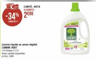 lessive liquide L'Arbre Vert