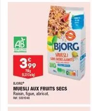 Muesli aux fruits - Bjorg - 750 g