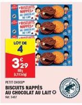 BISCUITS NAPPES  BISCUITS  NAPPES  CHAT  LOT DE  VEFITS  329  10  C  PETIT CHOISI BISCUITS NAPPÉS AU CHOCOLAT AU LAIT Ⓒ  Ret 5487 