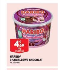 HARIBO there the  HARIBO  Chamallows  469  400  HARIBOⓇ  CHAMALLOWS CHOCOLAT  Ret 5004887  