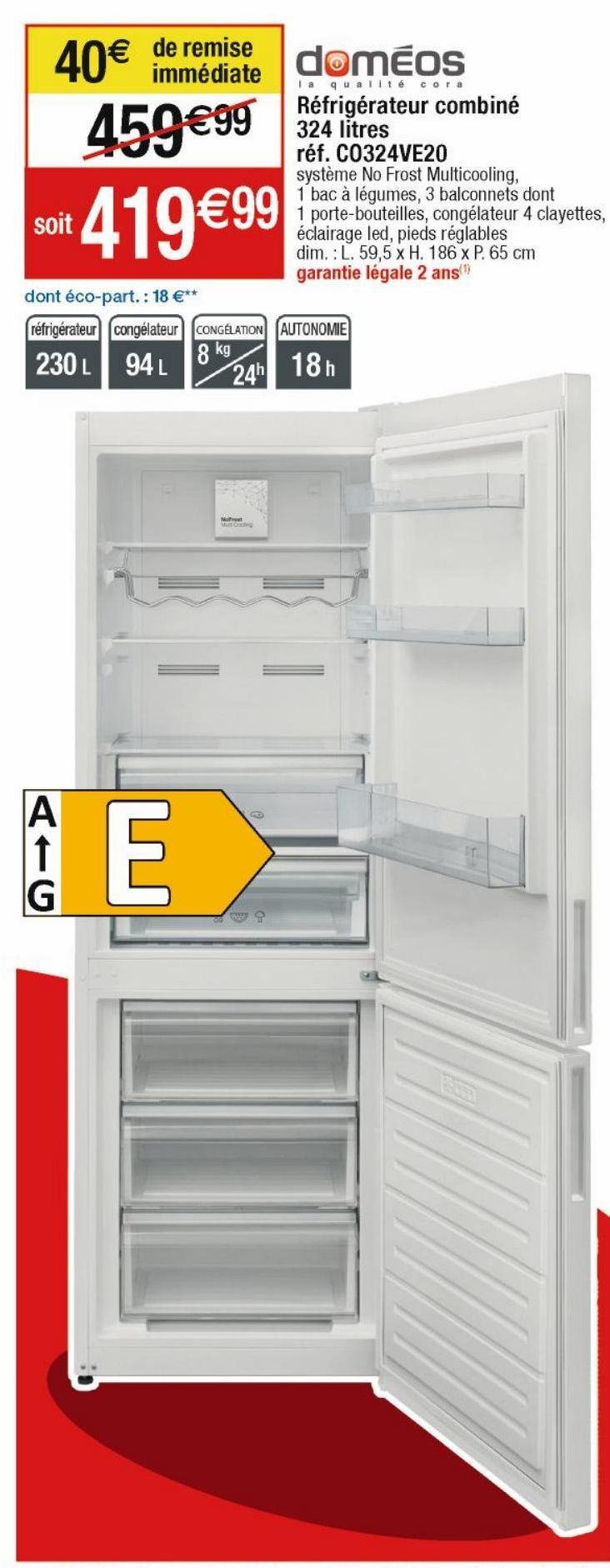 réfrigérateur combiné Doméos