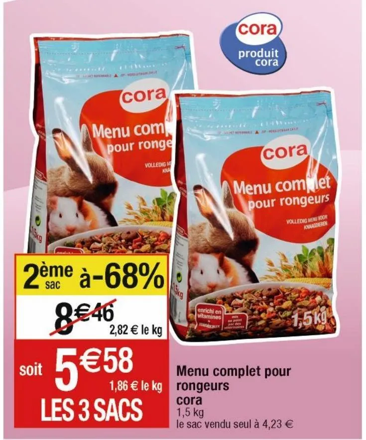 nourriture pour rongeurs cora