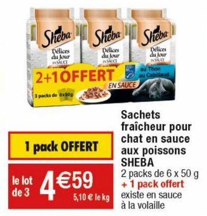 nourriture pour chats Sheba