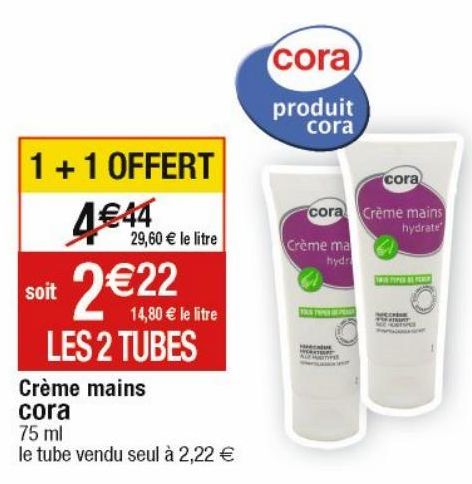 crème pour les mains Cora