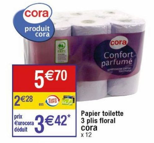 papier toilette Cora