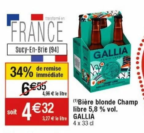 bière blonde gallia