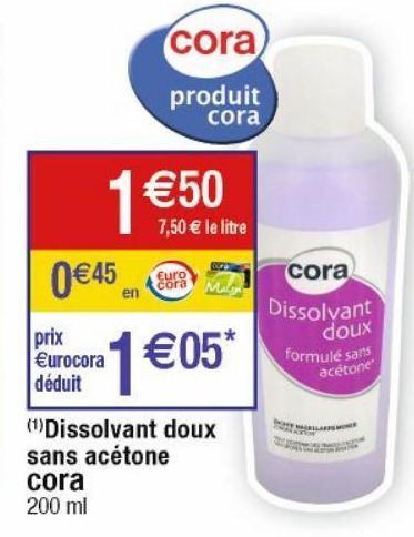 dissolvant Cora