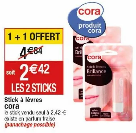 stick à lèvres cora