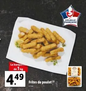 la barque  de 1 kg  4.4⁹  49  frites de poulet (2)  theo  volaille française  