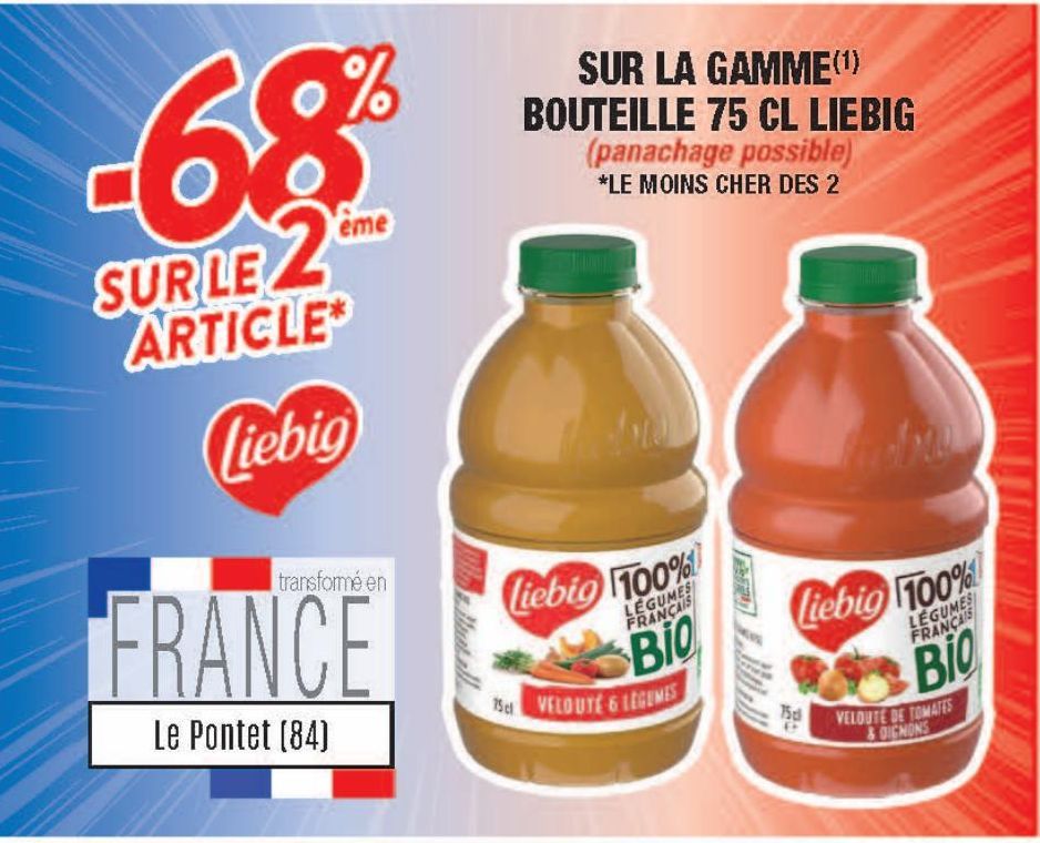 Sur la gamme bouteille 75 cl Liebig