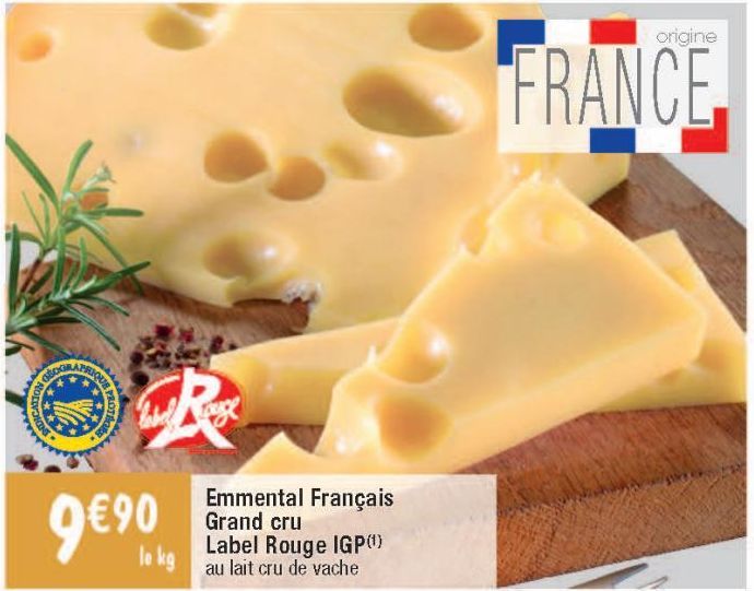 Emmental Français Grand cru Label Rouge IGP