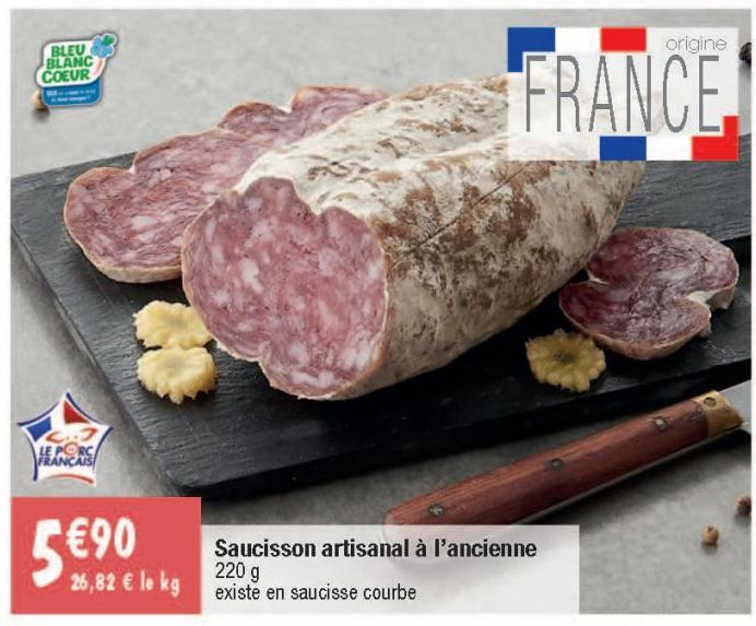 Saucisson artisanal à l'ancienne