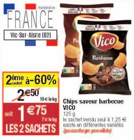Chips saveur barbecue Vico