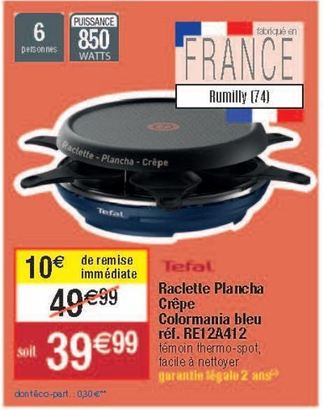 Raclette Plancha Crêpes Tefal