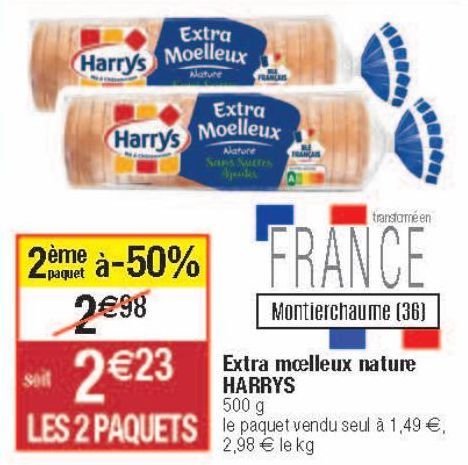 Extra moelleux nature Harry's