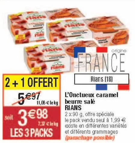 l'oncteueux caramel beurre salé rians