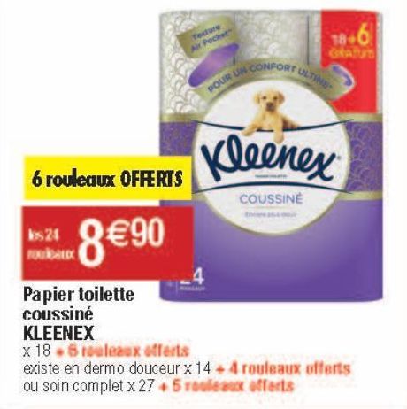 Papier toilette coussiné Kleenex