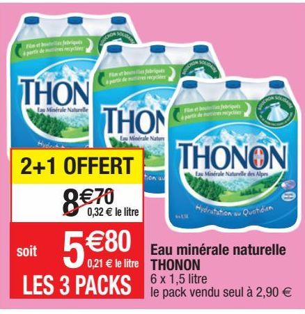 eau minérale naturelle Thonon