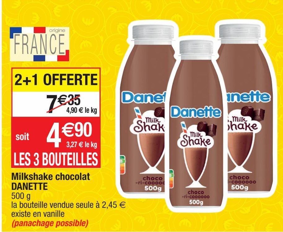 milkshake chocolat Danette