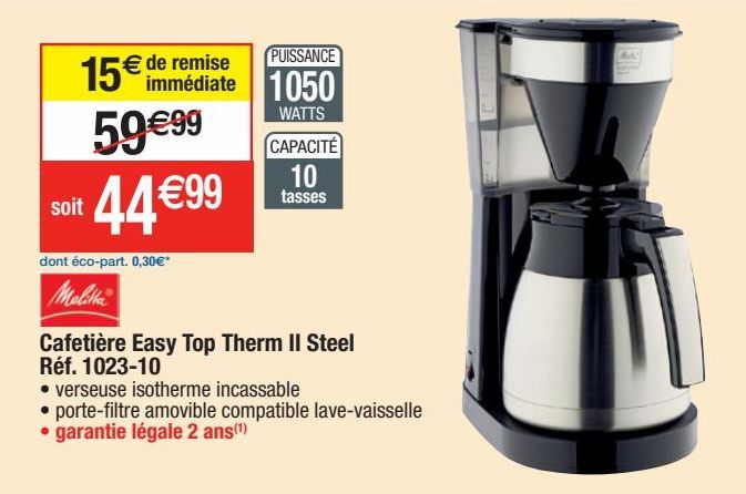 cafetière easy top therm II steel