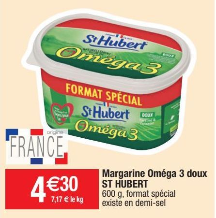 margarine oméga 3 doux St hubert