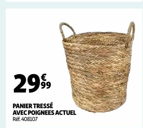 PANIER TRESSÉ AVEC POIGNEES ACTUEL