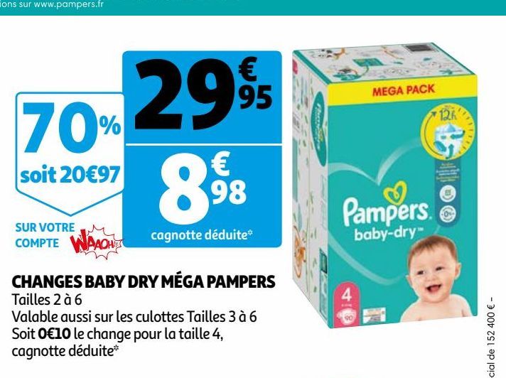 CHANGES BABY DRY MÉGA PAMPERS