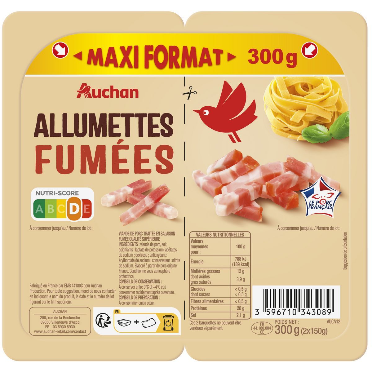 allumettes auchan