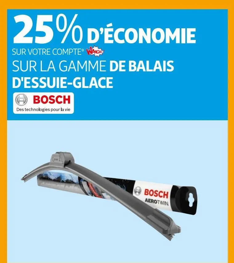 la gamme de balais d´essuie-glace bosch