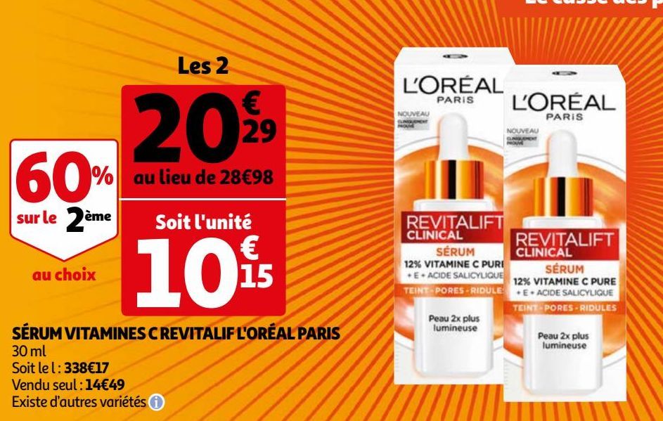 SÉRUM VITAMINES C REVITALIF L'ORÉAL PARIS