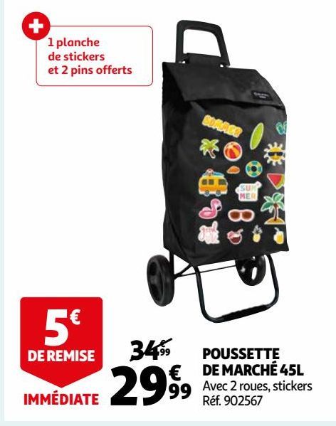 POUSSETTE DE MARCHÉ 45L