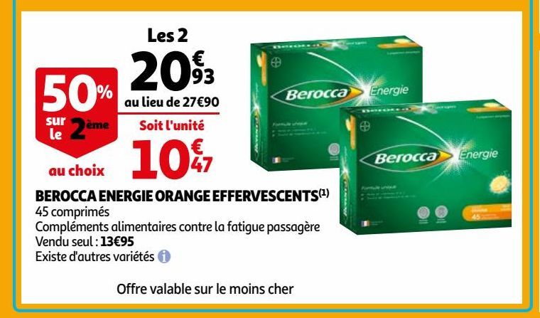 BEROCCA ENERGIE ORANGE EFFERVESCENTS(1)