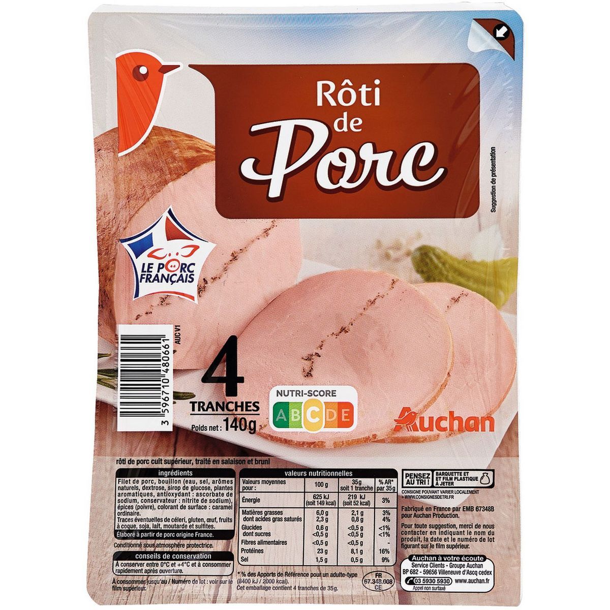 RÔTI DE PORC SUPÉRIEUR AUCHAN