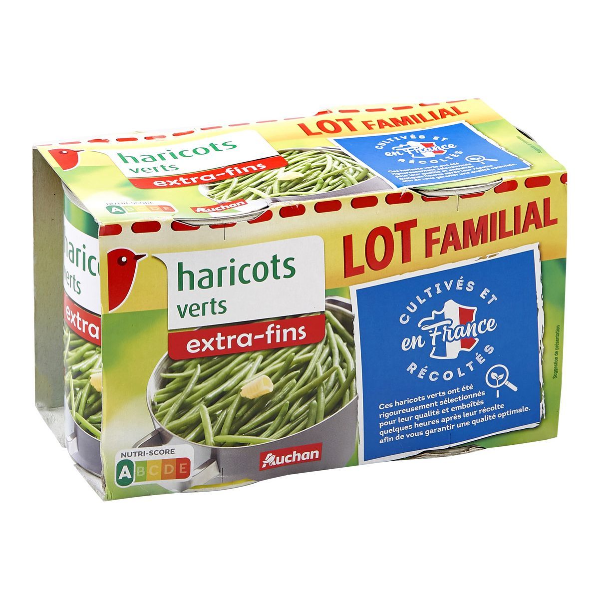 HARICOTS VERTS EXTRA FINS BOITE AUCHAN