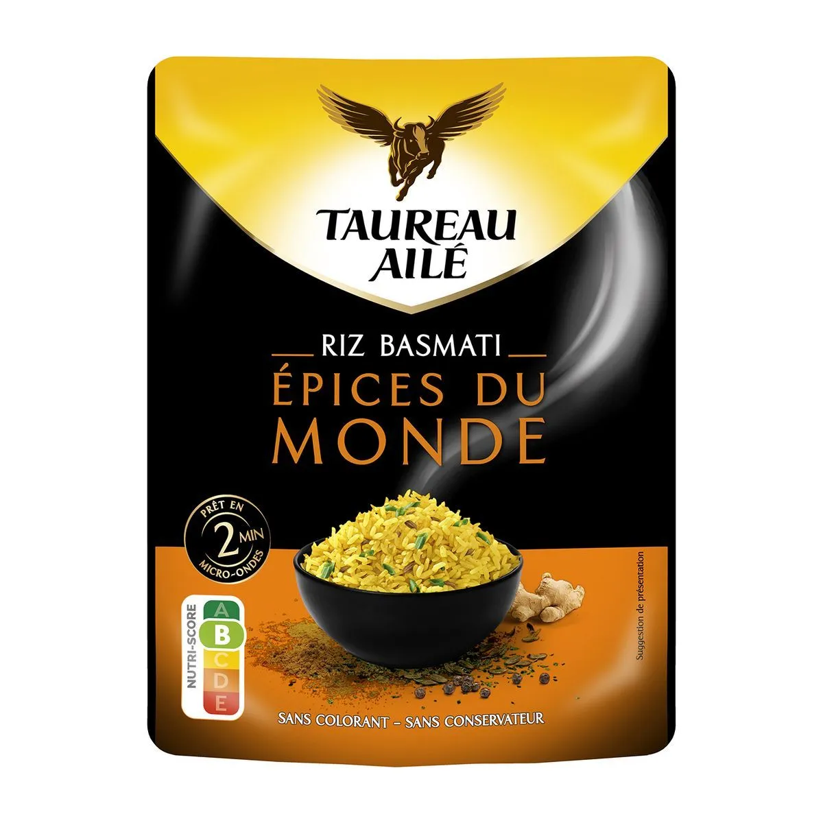 riz basmati aux épices du monde micro ondable taureau ailé