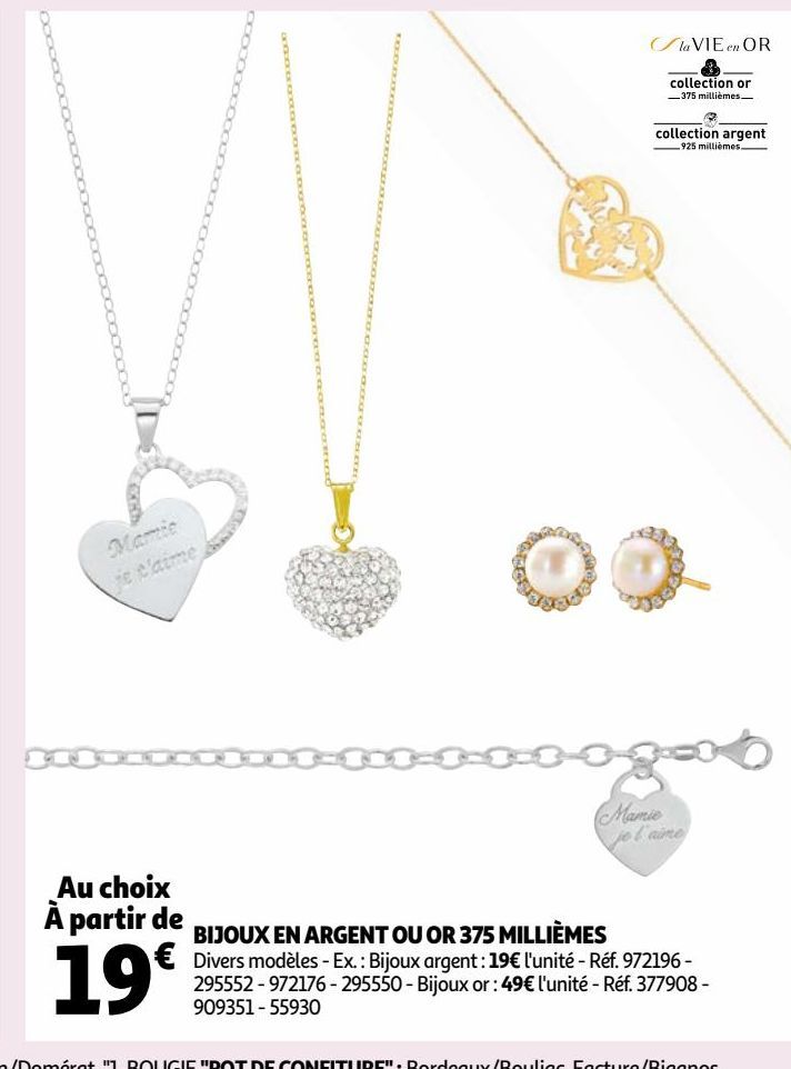 Promo BIJOUX EN ARGENT OU OR 375 MILLI MES Auchan 19