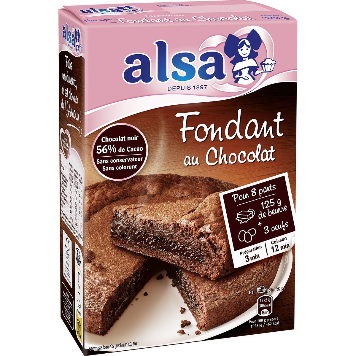 PRÉPARATION FONDANT AU CHOCOLAT ALSA