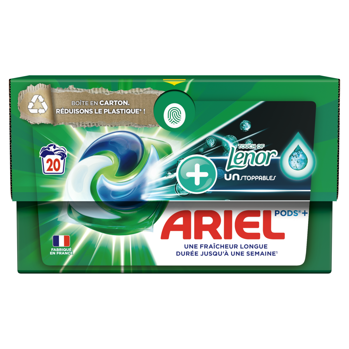 LESSIVE CAPSULE UNSTOPPABLE AERIEN ARIEL PODS+(1)