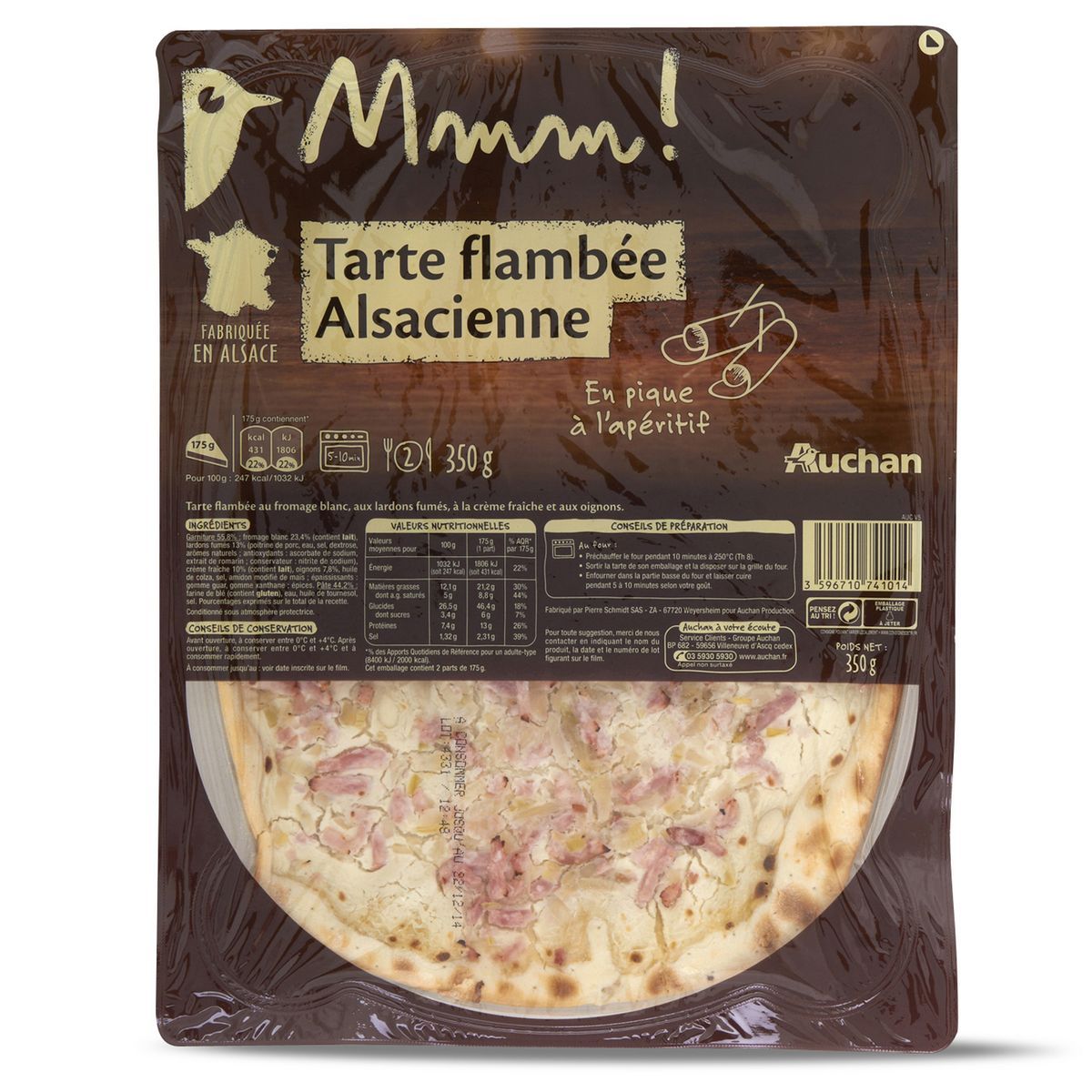 TARTE FLAMBÉE ALSACIENNE AUCHAN À TA TABLE FRANCE