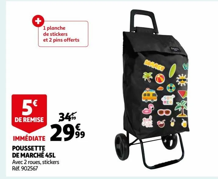 poussette de marché 45l