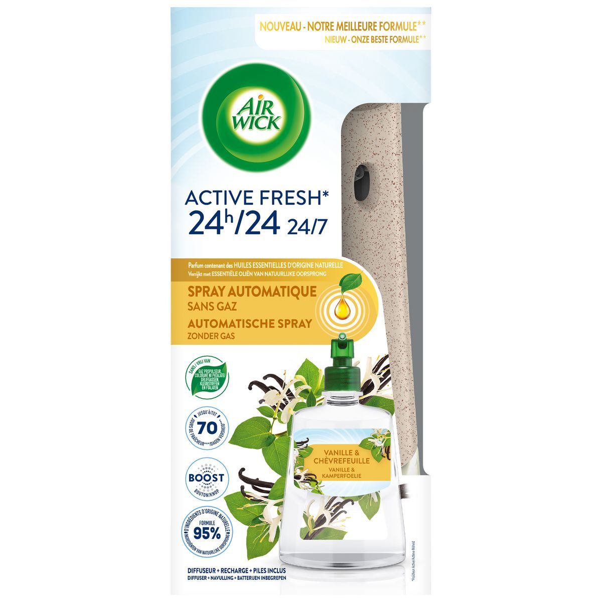 DÉSODORISANT SPRAY AUTO VANILLE ACTIV FRESH AIR WICK(1)