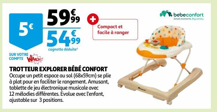 TROTTEUR EXPLORER BÉBÉ CONFORT