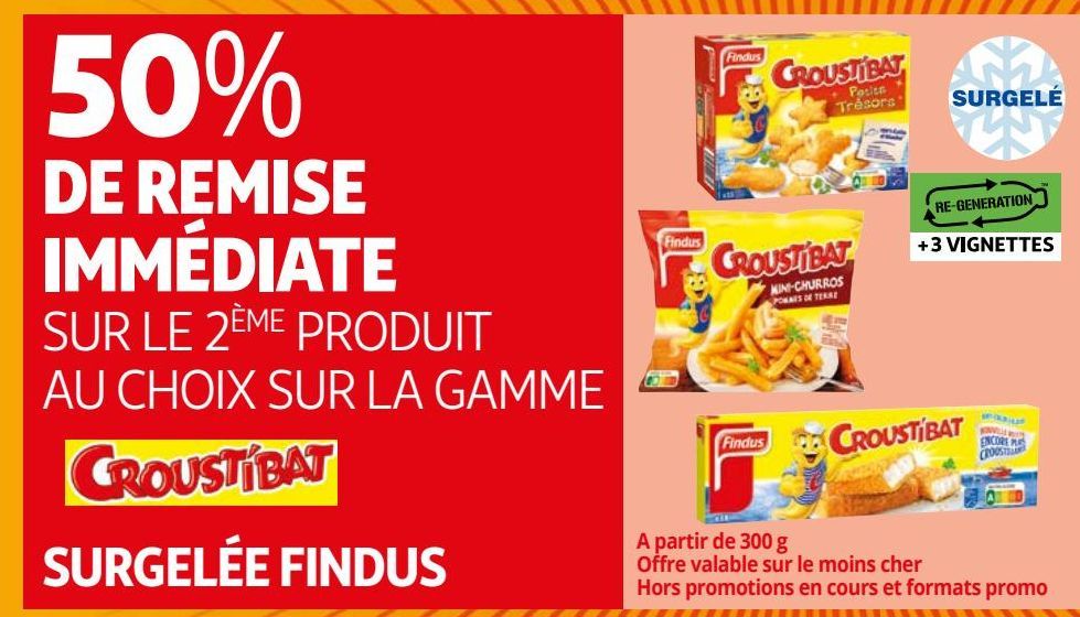 La gamme Croustibat surgelee Findus