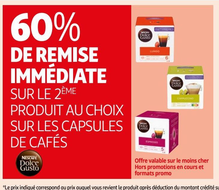 Les capsules de cafes Dolce Gusto Nestle