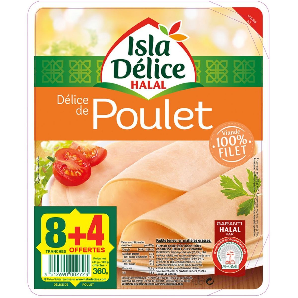 DÉLICE DE POULET HALAL ISLA DÉLICE