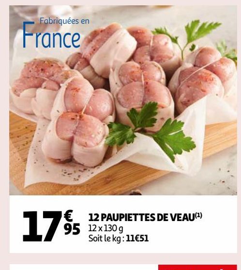 12 PAUPIETTES DE VEAU(1)