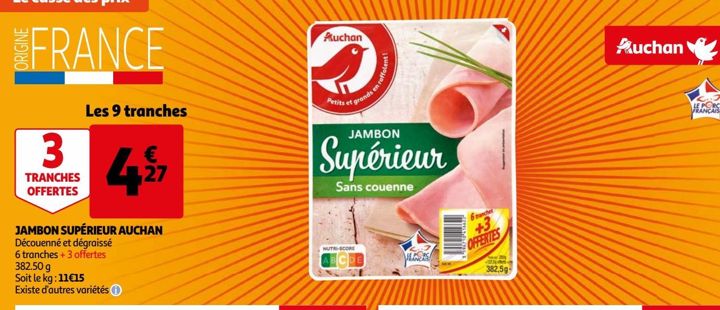 JAMBON SUPÉRIEUR AUCHAN